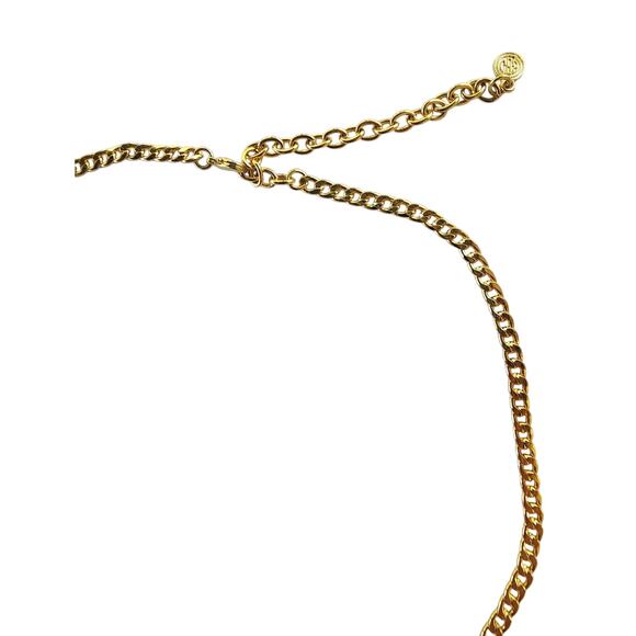 Arrow Gold-tone & Rhinestone Adjustable Necklace 16.5"- 19.5" Glamcore - Picture 6 of 8